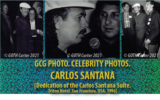 CARLOS SANTANA photos by GOTH CARTER.