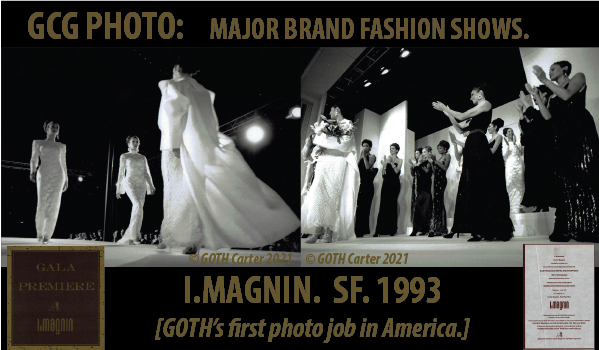 I.MAGNIN FASHION SHOW black and white PHOTOS by GOTH CARTER.
