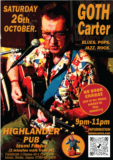 GOTH CARTER live VIDEO performance saturday october 26th 2024 highlander pub. izumi fuchu. osaka.