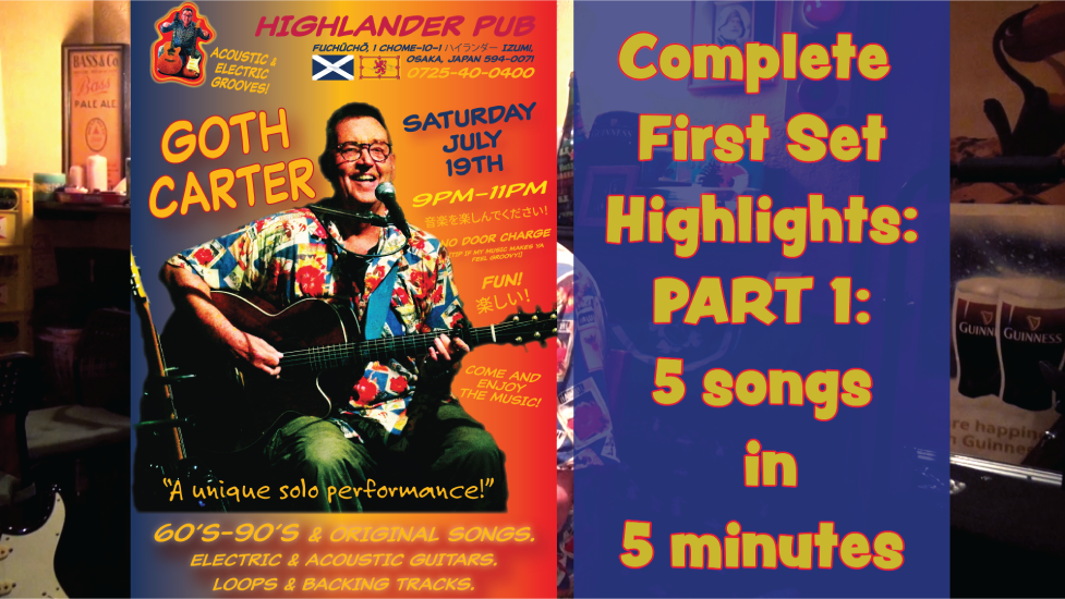 GOTH CARTER video set 1 part 1 performance SATURDAY 19TH JULY 2025 HIGHLANDER PUB [Izumi Fuchu]. osaka.