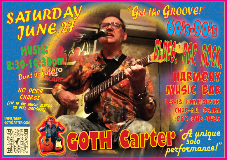 GOTH Carter performs HARMONY MUSIC BAR TAMATSUKURI - SATURDAY 27TH JUNE 2026 POSTER